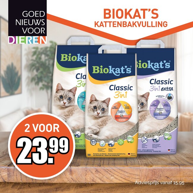 Biokat's Kattenbakvulling 3-in-1