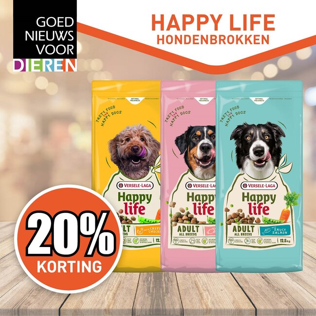 Happy Life Hondenbrokken 12.5Kg