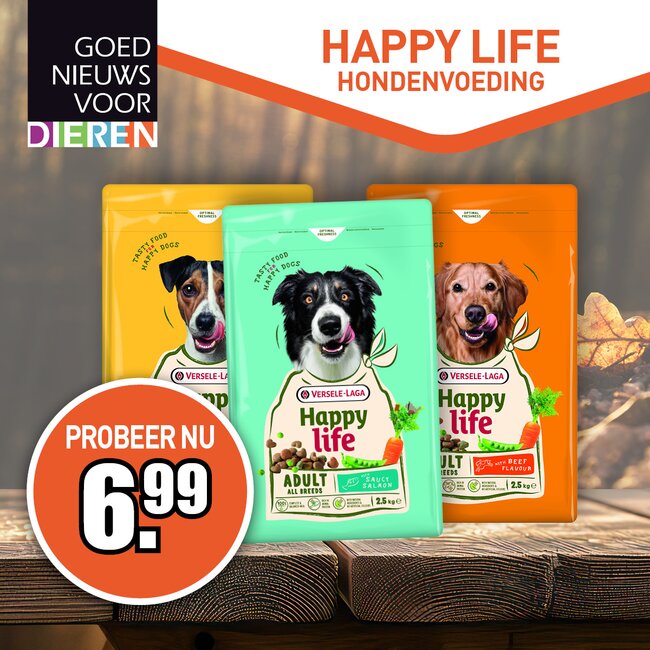 Happy Life Hondenvoeding 2.5Kg